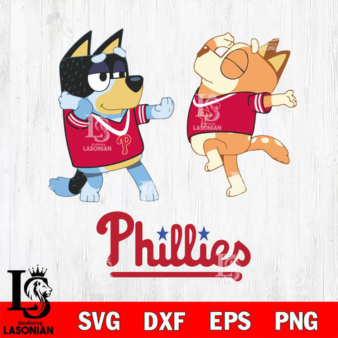 Philadelphia Phillies Bluey Dance Svg Eps Dxf Png File, Digital Download, Instant Download