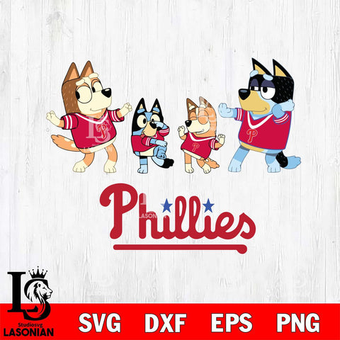 Philadelphia Phillies Bluey Dance Squats Svg Eps Dxf Png File, Digital Download, Instant Download