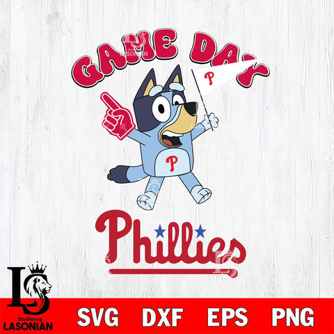 Philadelphia Phillies Bluey Game Day Svg Eps Dxf Png File, Digital Download, Instant Download