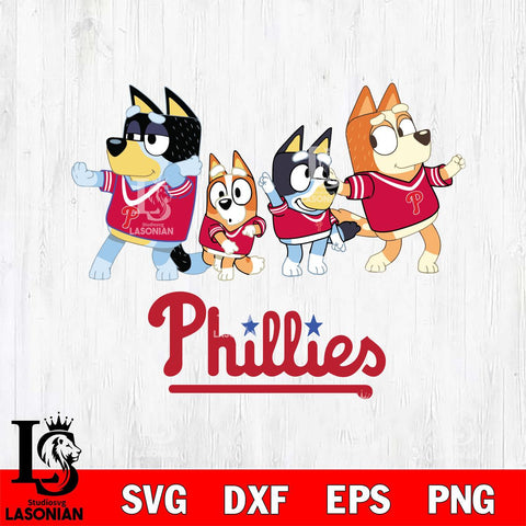 Philadelphia Phillies Bluey Mode Dance Squats Svg Eps Dxf Png File, Digital Download, Instant Download