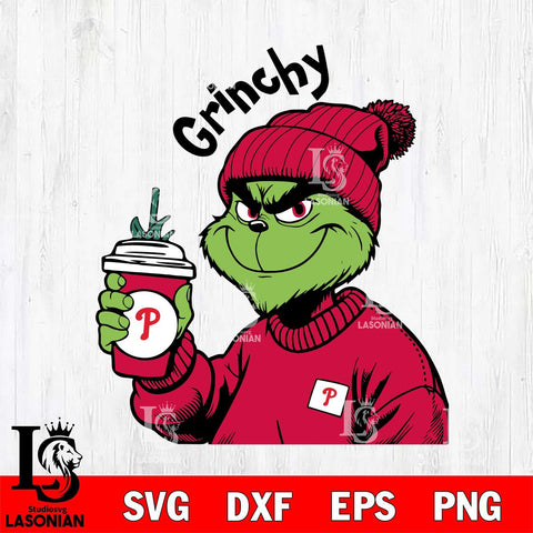 Philadelphia Phillies Boujee Grinch 10 Svg Eps Dxf Png File, Digital Download, Instant Download