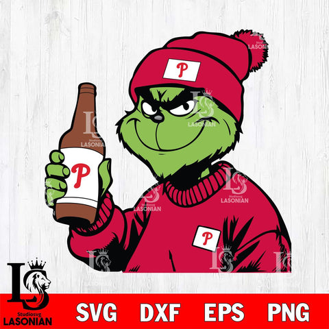 Philadelphia Phillies Boujee Grinch 5 Svg Eps Dxf Png File, Digital Download, Instant Download