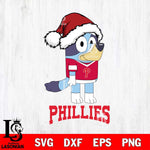 Philadelphia Phillies Christmas Bluey Hat Cricut , Christmas Svg , Bluey svg , Digital Download, dxf eps png pdf file