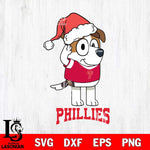 Philadelphia Phillies Christmas Bluey Jack Sport Cricut , Christmas Svg , Bluey svg , Digital Download, dxf eps png pdf file