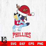 Philadelphia Phillies Christmas Bluey Santa Claus Cricut , Christmas Svg , Bluey svg , Digital Download, dxf eps png pdf file