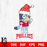 Philadelphia Phillies Christmas Bluey Say Hi Cricut , Christmas Svg , Bluey svg , Digital Download, dxf eps png pdf file