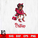 Philadelphia Phillies Fashion Black Fan Girl Betty Boop