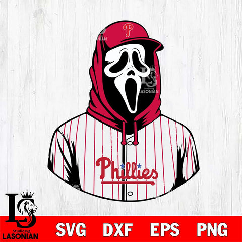 Philadelphia Phillies Ghostface 4 Svg Eps Dxf Png File, Digital Download, Instant Download