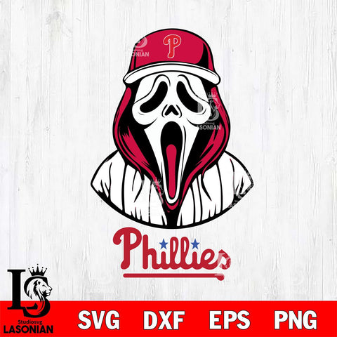 Philadelphia Phillies Ghostface 5 Svg Eps Dxf Png File, Digital Download, Instant Download