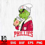 Philadelphia Phillies Grinch Bougie Football Svg Eps Dxf Png File, Digital Download, Instant Download