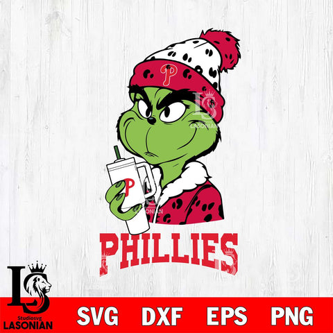 Philadelphia Phillies Grinch Bougie Leopard Svg Eps Dxf Png File, Digital Download, Instant Download