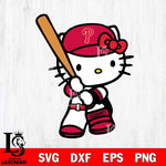 Philadelphia Phillies Hello Kitty Svg Eps Dxf Png File, Digital Download, Instant Download