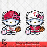 Philadelphia Phillies Hello Kitty Bundle 2 SVG Svg Eps Dxf Png File, Digital Download, Instant Download