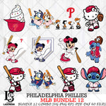 Philadelphia Phillies MLB Bundle 12 Svg Eps Dxf Png File, Digital Download, Instant Download