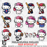 Philadelphia Phillies MLB Bundle 12 Svg Eps Dxf Png File, Digital Download, Instant Download