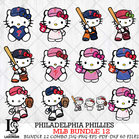 Philadelphia Phillies MLB Bundle 12 Svg Eps Dxf Png File, Digital Download, Instant Download