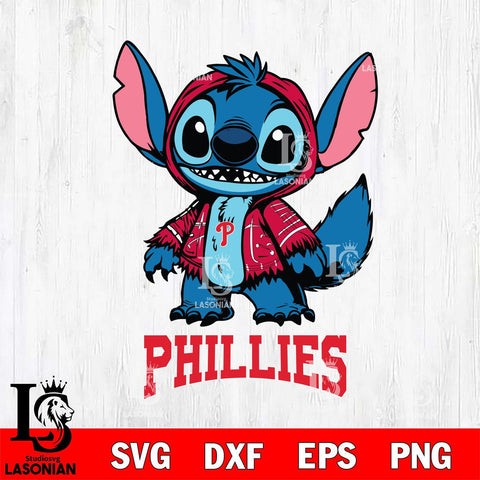 Philadelphia Phillies Stitch Halloween Svg Eps Dxf Png File, MLB svg, Digital Download, Instant Download