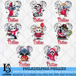 Philadelphia Phillies Stitch Halloween Bundle MLB Svg Eps Dxf Png File, Digital Download, Instant Download