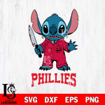 Philadelphia Phillies Stitch Horror 2 Svg Eps Dxf Png File, MLB svg, Digital Download, Instant Download