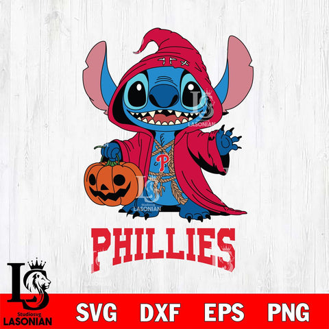 Philadelphia Phillies Stitch Horror Svg Eps Dxf Png File, MLB svg, Digital Download, Instant Download