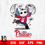 Philadelphia Phillies Stitch jason voorhees Halloween Svg Eps Dxf Png File, Digital Download, Instant Download