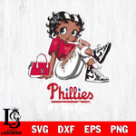 Philadelphia Phillies #1 Black Fan Girl Betty Boop