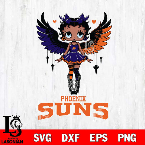 Phoenix Suns Anglel Black Fan Girl Betty Boop