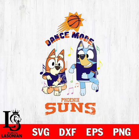 Phoenix Suns Bluey Bingo Svg Eps Dxf Png File, NBA svg, Digital Download, Instant Download