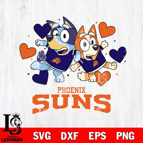 Phoenix Suns Bluey & Bingo 10 Svg Eps Dxf Png File, NBA svg, Digital Download, Instant Download