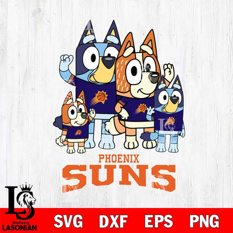 Phoenix Suns Bluey & Bingo 14 Svg Eps Dxf Png File, NBA svg, Digital Download, Instant Download