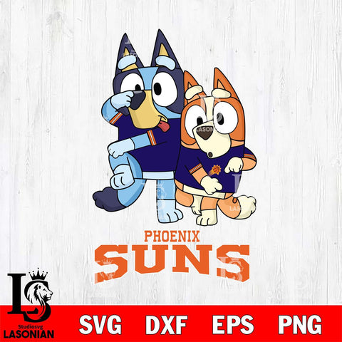 Phoenix Suns Bluey & Bingo 18 Svg Eps Dxf Png File, NBA svg, Digital Download, Instant Download