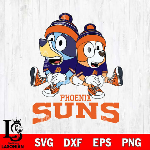 Phoenix Suns Bluey & Bingo 8 Svg Eps Dxf Png File, NBA svg, Digital Download, Instant Download