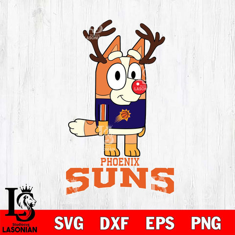 Phoenix Suns Bluey Chilli Christmas Deer Svg Eps Dxf Png File, Digital Download