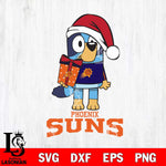 Phoenix Suns Bluey Christmas Svg Eps Dxf Png File, Digital Download