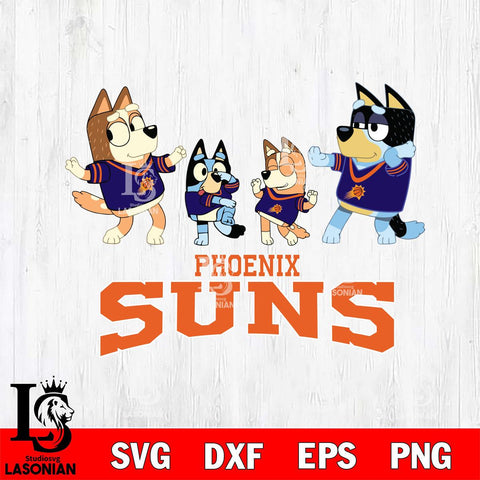 Phoenix Suns Bluey Dance Squats Svg Eps Dxf Png File, Digital Download, Instant Download