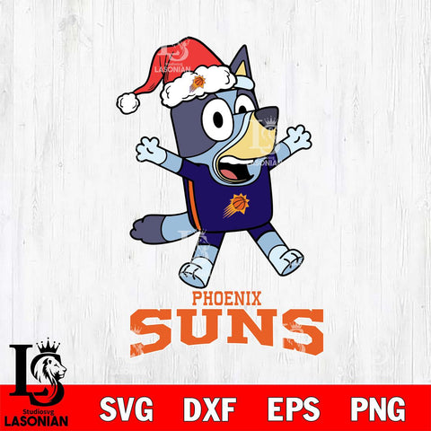 Phoenix Suns Bluey Happy Christmas Svg Eps Dxf Png File, Digital Download