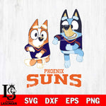 Phoenix Suns Bluey with Chilli Dance Svg Eps Dxf Png File, Digital Download, Instant Download