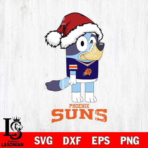 Phoenix Suns Christmas Bluey Hat Svg , Christmas Svg , Bluey svg , Digital Download, dxf eps png pdf file