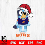 Phoenix Suns Christmas Bluey Sport Svg , Christmas Svg , Bluey svg , Digital Download, dxf eps png pdf file