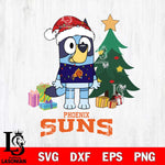 Phoenix Suns Christmas Bluey Tree Sport Svg , Christmas Svg , Bluey svg , Digital Download, dxf eps png pdf file