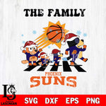 Phoenix Suns Family Bluey Christmas Svg Eps Dxf Png File, Digital Download