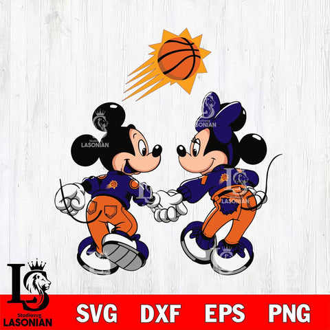 Phoenix Suns Fan Minnie And Mickey Love Svg Eps Dxf Png File, Digital Download, Instant Download