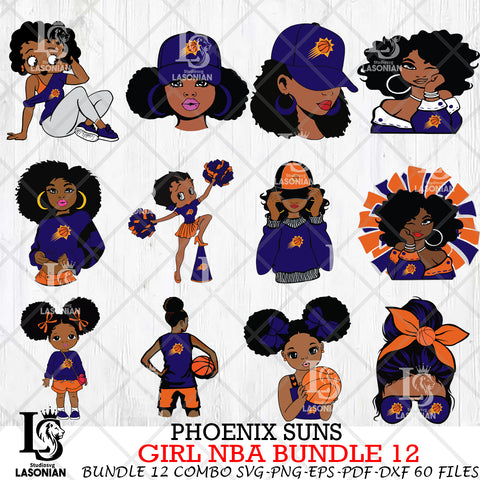 Phoenix Suns Girl NBA Bundle 12 Svg Eps Dxf Png File, Digital Download, Instant Download