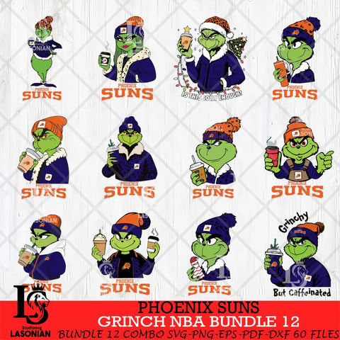 Phoenix Suns Grinch NBA Bundle 12 SVG Eps Dxf Png File, Digital Download, Instant Download