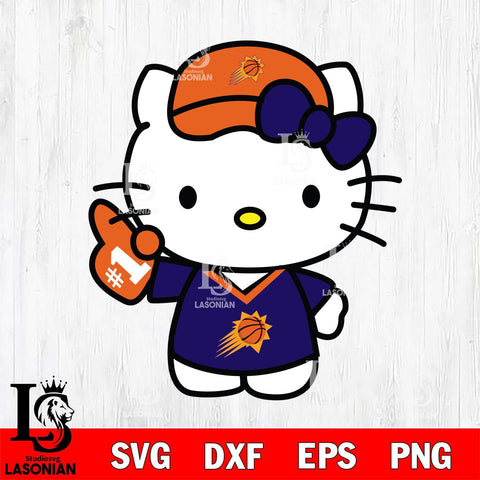 Phoenix Suns Hello Kitty basketball 2 Svg Eps Dxf Png File, Digital Download, Instant Download