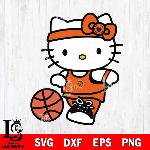 Phoenix Suns Hello Kitty basketball 4 Svg Eps Dxf Png File, Digital Download, Instant Download