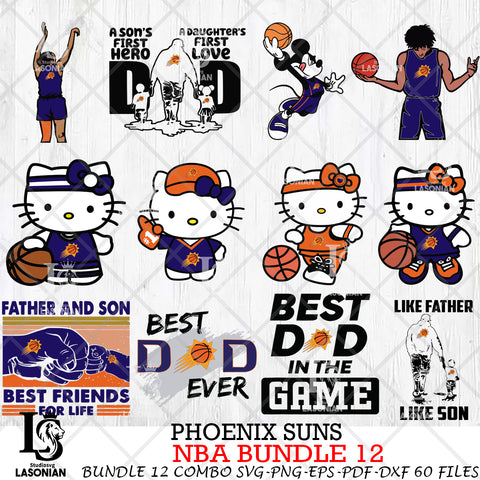 Phoenix Suns NBA Bundle 12 Svg Eps Dxf Png File, Digital Download, Instant Download