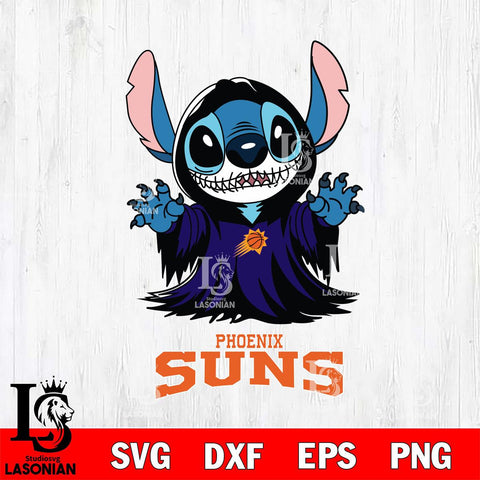 Phoenix Suns Stitch Ghost Svg Eps Dxf Png File, NBA svg, Digital Download, Instant Download