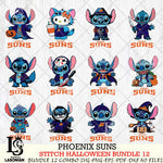 Phoenix Suns Stitch Horror Bundle 12 SVG Svg Eps Dxf Png File, Bundle NBA svg, Digital Download, Instant Download