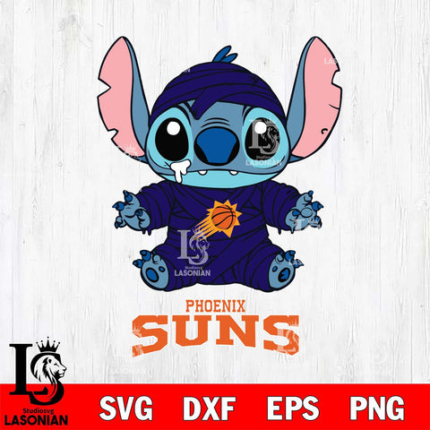 Phoenix Suns Stitch Mummy Svg Eps Dxf Png File, NBA svg, Digital Download, Instant Download